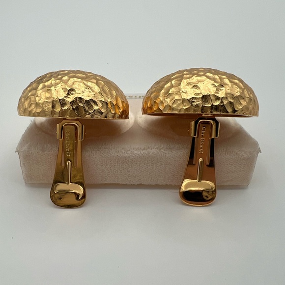 Christian Dior Large Hammered Orb Clip Earrings - Picture 5 of 6